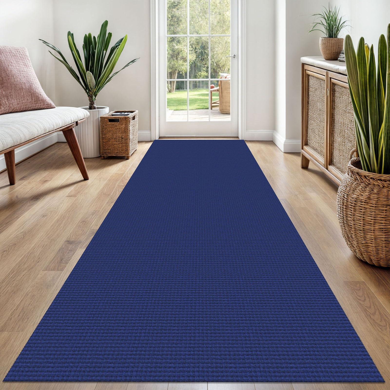 EARTHALL Woven Area Rug 4x6 Ft Washable Rugs for Entryway Non Slip Braided Throw Rugs Bedroom Carpet Cotton Entry Rug Cotton Floor Carpets for Bedroom Dining Room Living Room, Orange/Tan/Brown