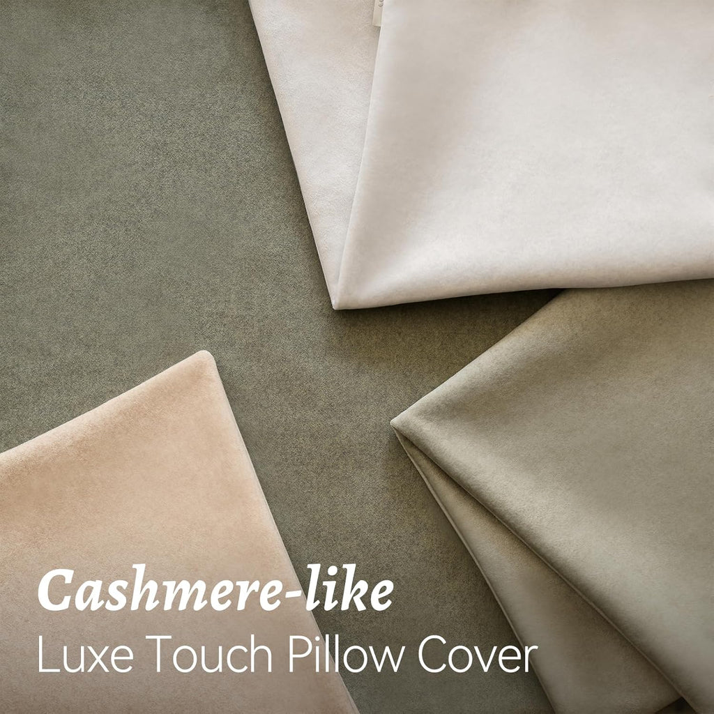 a moment Waterproof Throw Pillow Covers Set of 4,20x20 Inch Outdoor Stain Resistant Pet Friendly Pillowcases Cushion Covers for Patio Sofa and Living Room,Green