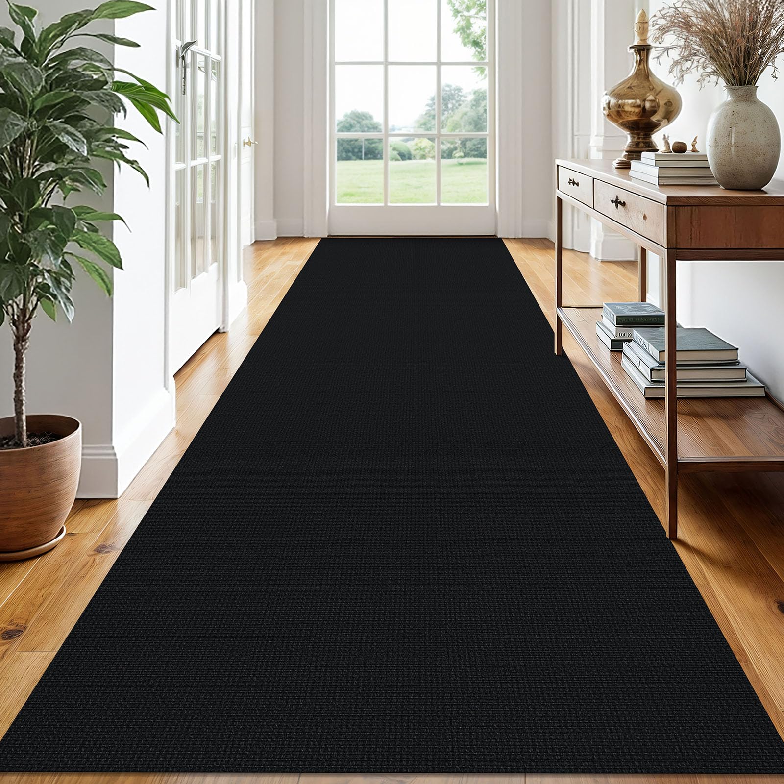 EARTHALL Washable Area Rug 4x6 Ft Non Slip Rugs for Entryway Braided Rubber Backed Bedroom Carpet Cotton Entry Rug Woven Floor Carpets for Bedroom Dining Room Living Room, Send/Beige