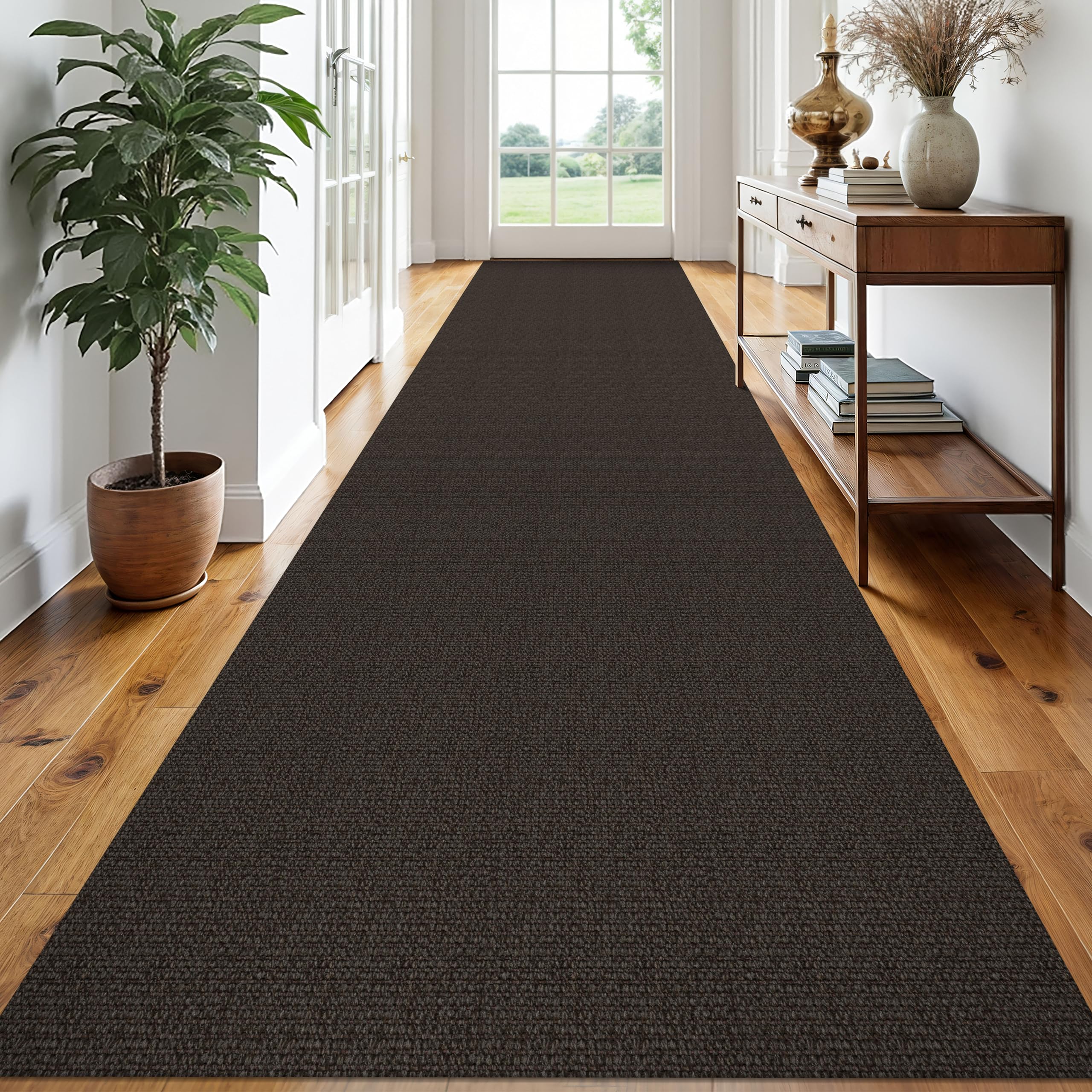 EARTHALL Washable Area Rug 4x6 Ft Non Slip Rugs for Entryway Braided Rubber Backed Bedroom Carpet Cotton Entry Rug Woven Floor Carpets for Bedroom Dining Room Living Room, Send/Beige