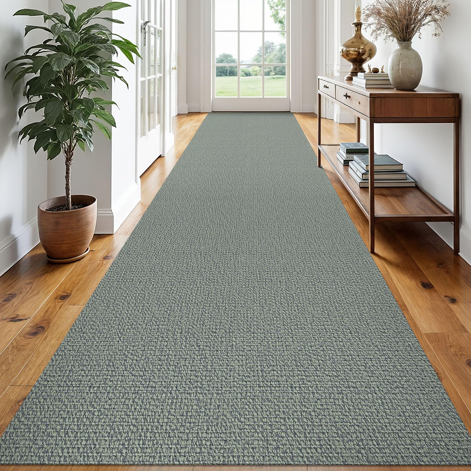 EARTHALL Washable Area Rug 4x6 Ft Non Slip Rugs for Entryway Braided Rubber Backed Bedroom Carpet Cotton Entry Rug Woven Floor Carpets for Bedroom Dining Room Living Room, Send/Beige