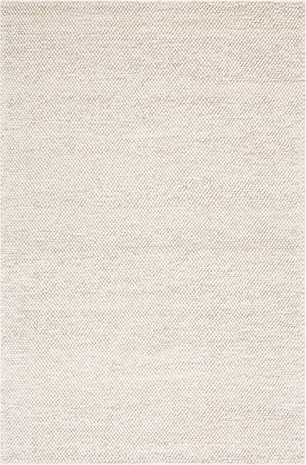SAFAVIEH Area Rug 5x8 - Natura Collection - Beige & Ivory, Handmade Wool Blend, Textured Design, Ideal for Living Room, Bedroom, Dining Space (NAT425B)