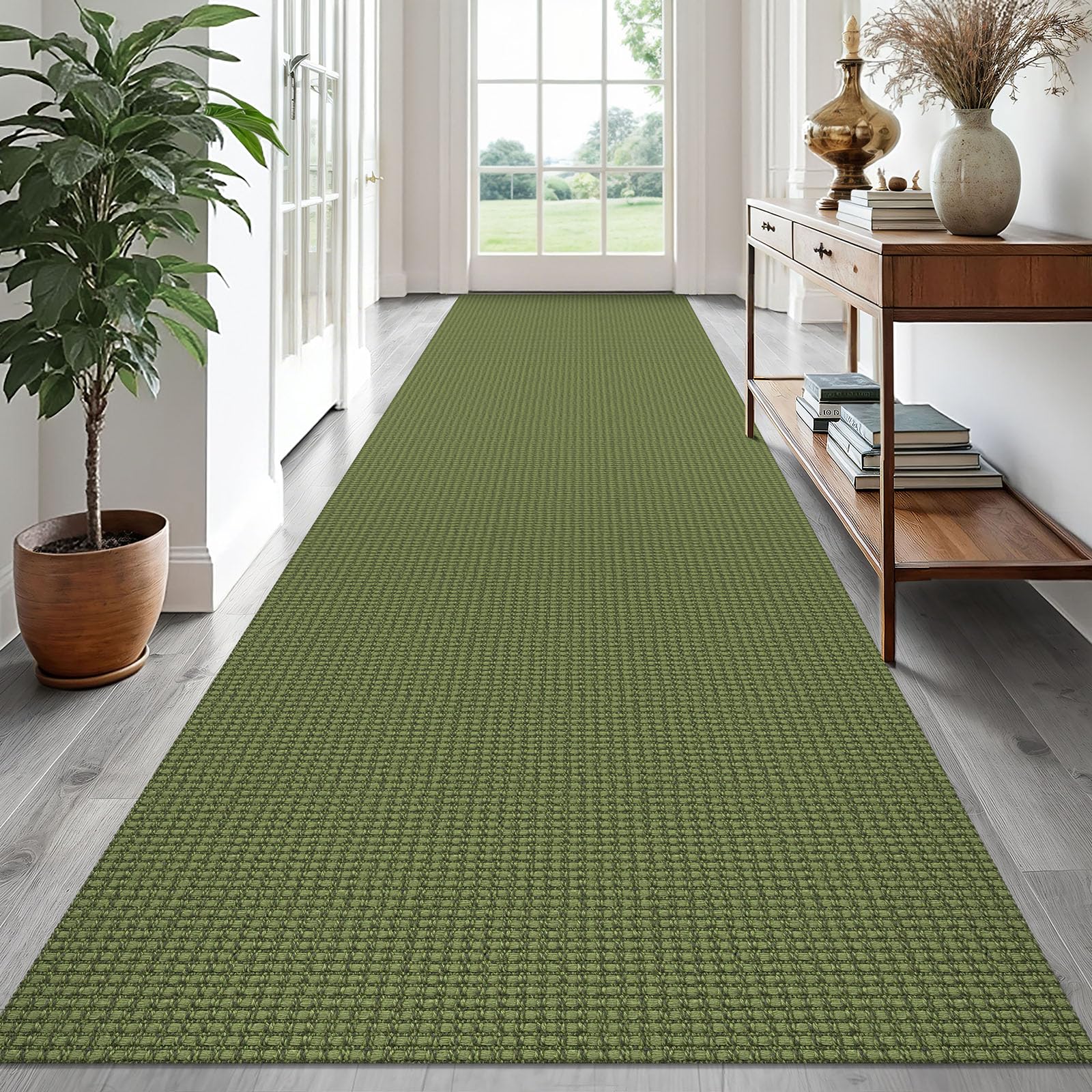 EARTHALL Woven Area Rug 4x6 Ft Washable Rugs for Entryway Non Slip Braided Throw Rugs Bedroom Carpet Cotton Entry Rug Cotton Floor Carpets for Bedroom Dining Room Living Room, Orange/Tan/Brown
