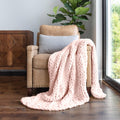 Linen Market Beddings Oversized Chunky Knit Throw Blanket-100% Ultra-Soft Acrylic Hypoallergenic - 47'' x 59'' Cozy Home Accent for Snuggling, Lounging, and Stylish Décor (Light Blue)