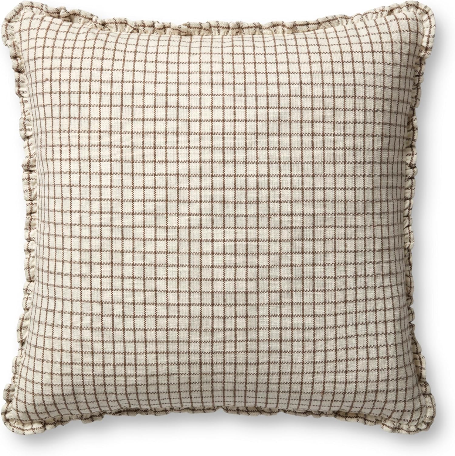 Loloi Chris Loves Julia Dinah Collection PCJ0012 Ivory/Earth 22'' x 22'' Cover Only Pillow