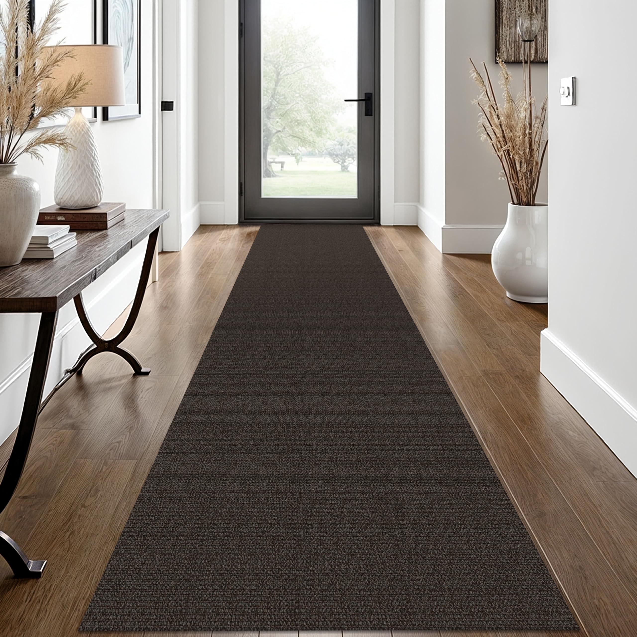 EARTHALL Washable Area Rug 4x6 Ft Non Slip Rugs for Entryway Braided Rubber Backed Bedroom Carpet Cotton Entry Rug Woven Floor Carpets for Bedroom Dining Room Living Room, Send/Beige