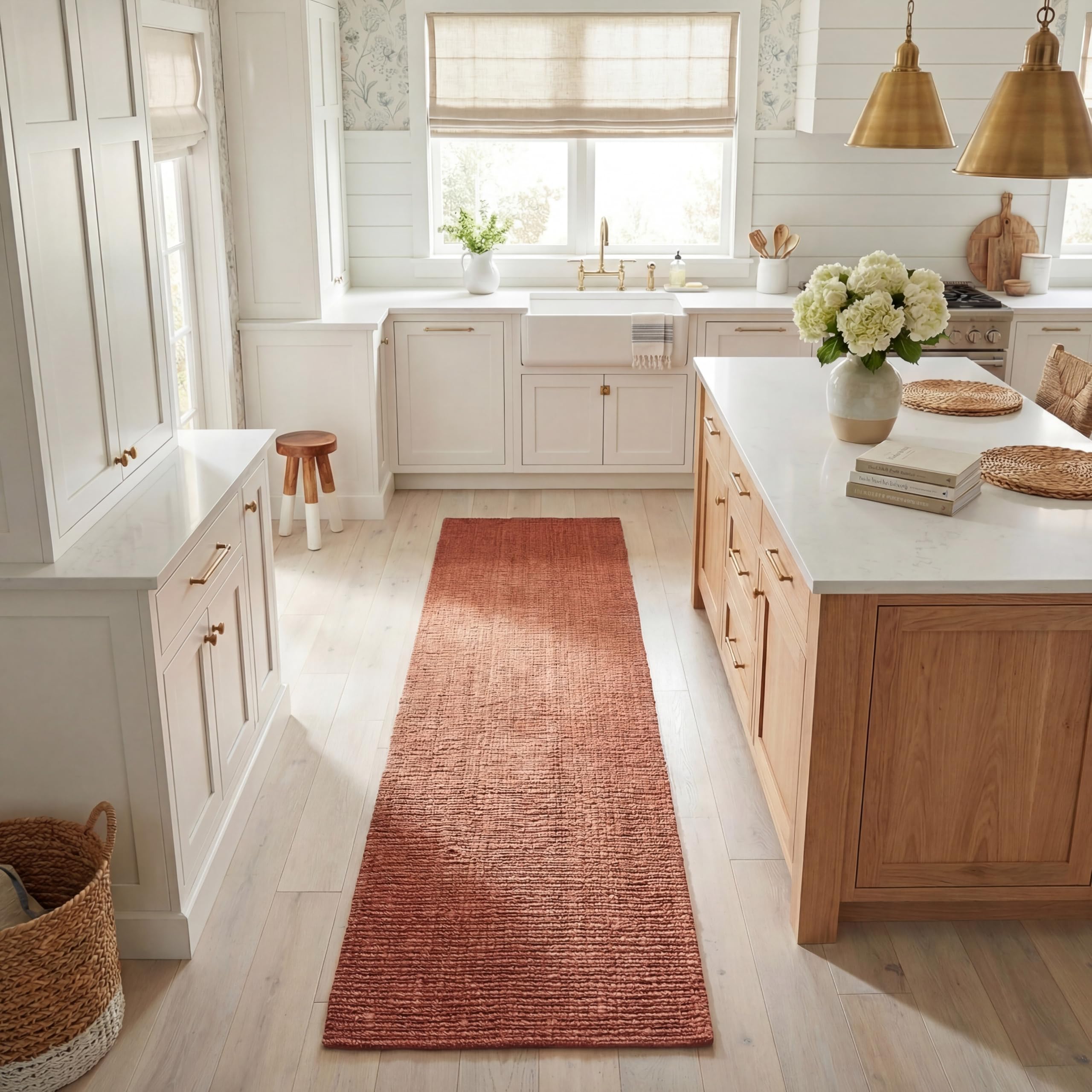 SAFAVIEH Natural Fiber Collection Area Rug - 5' x 7'6", Natural Brown, Handmade Jute, Farmhouse Style, Chunky Textured Thick Pile (NF447A)