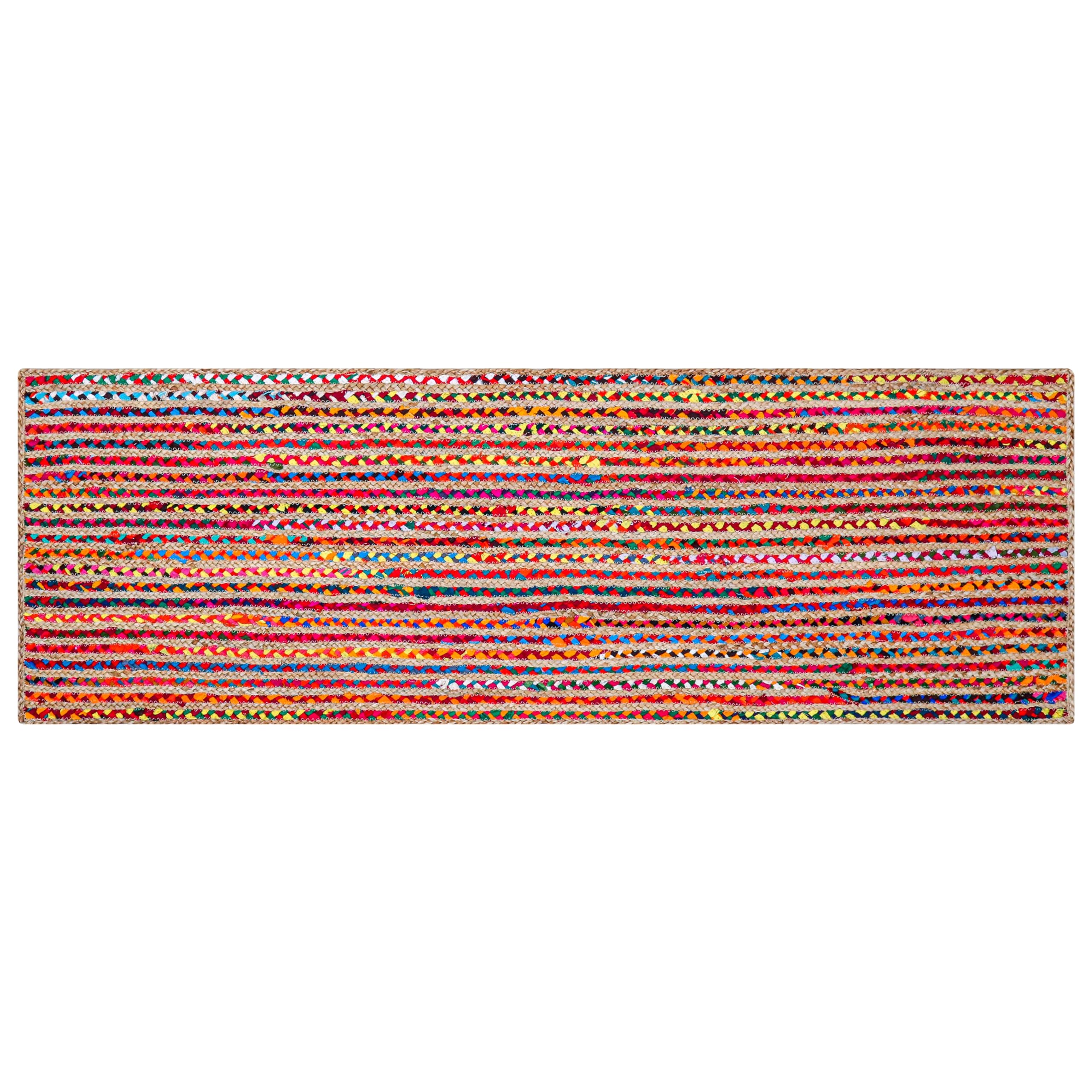 Hausattire Hand Woven Jute Braided Rug, 4’ Round – Natural, Reversible Boho Entry Area Rugs for Kitchen, Living Room I Farmhouse Decorative Floor Rug, 4 Feet Round