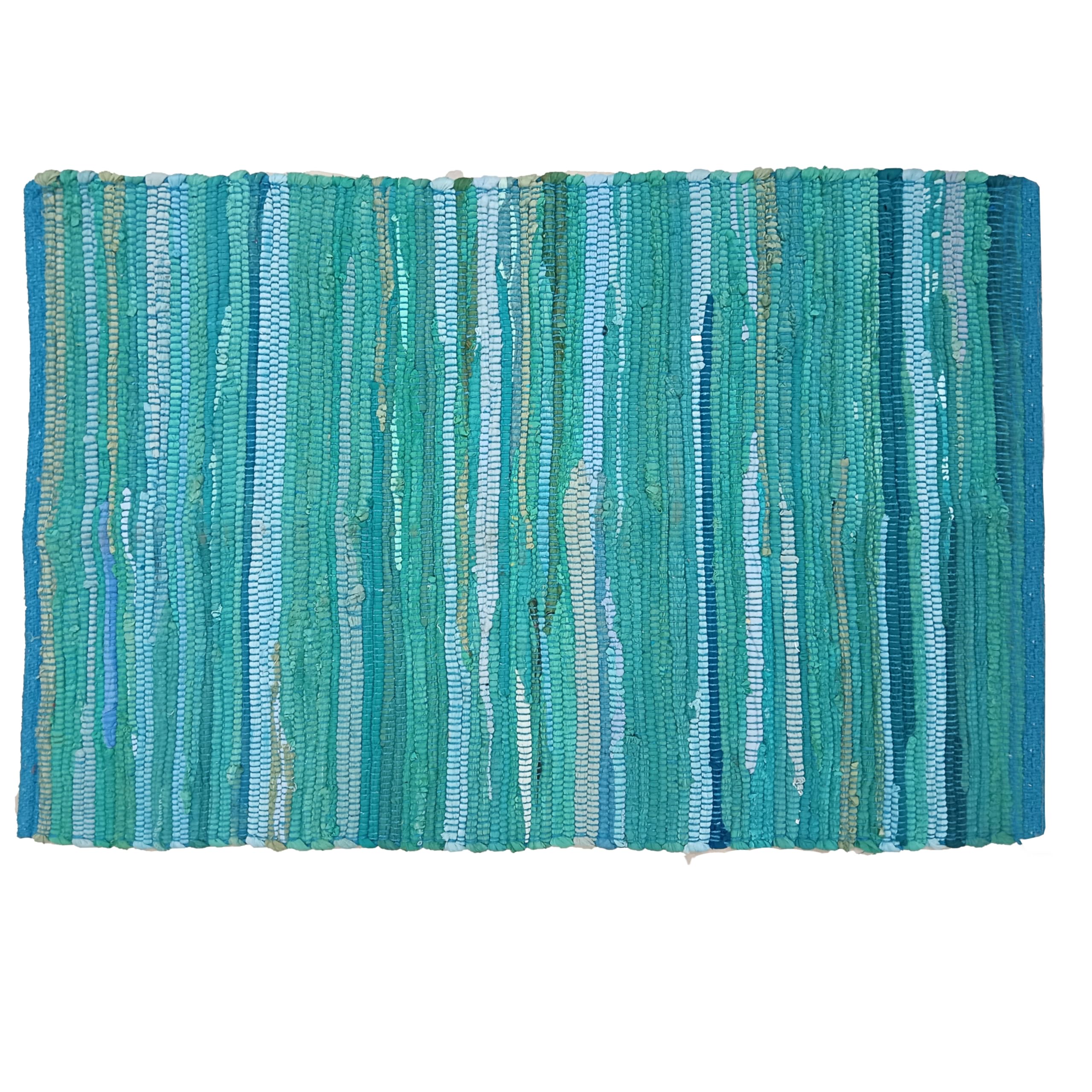 8x10 Multi Handwoven Reversible Cotton Chindi Rag Rug Boho Farmhouse Floor Carpet
