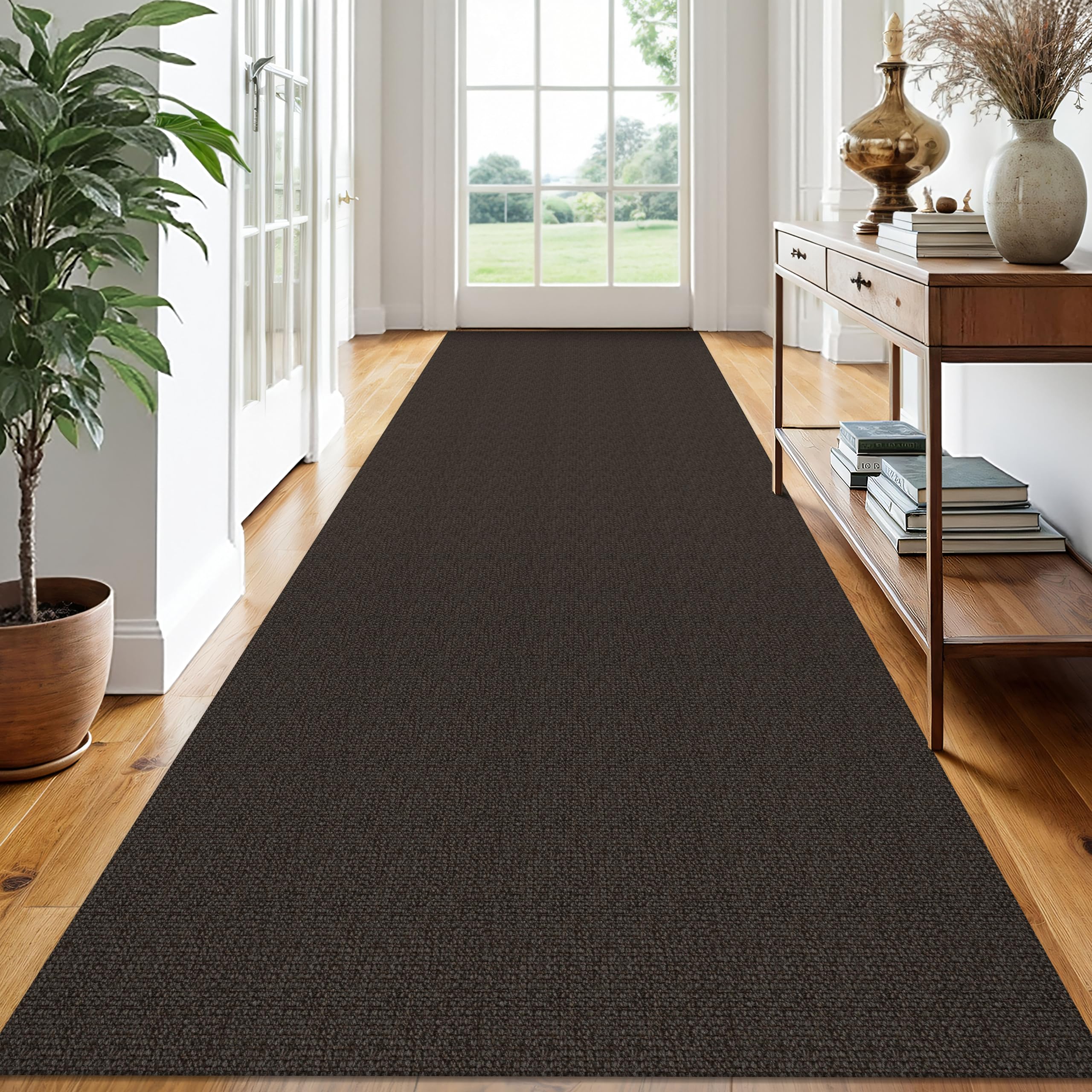 EARTHALL Washable Area Rug 4x6 Ft Non Slip Rugs for Entryway Braided Rubber Backed Bedroom Carpet Cotton Entry Rug Woven Floor Carpets for Bedroom Dining Room Living Room, Send/Beige