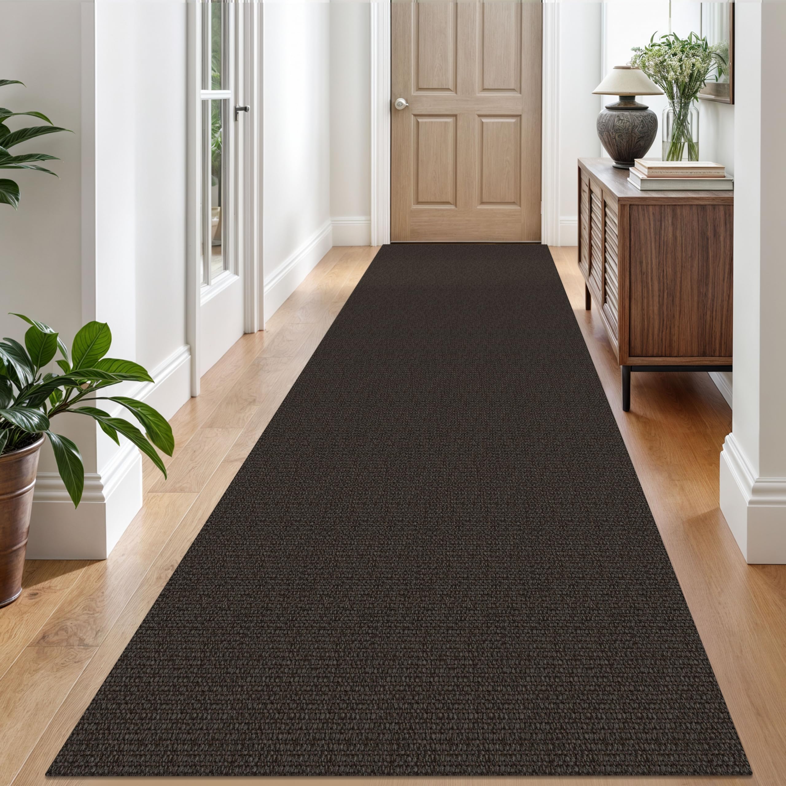 EARTHALL Washable Area Rug 4x6 Ft Non Slip Rugs for Entryway Braided Rubber Backed Bedroom Carpet Cotton Entry Rug Woven Floor Carpets for Bedroom Dining Room Living Room, Send/Beige