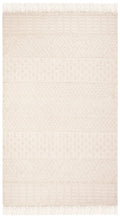 SAFAVIEH Natura Collection Area Rug - 5' x 8', Ivory, Handmade Moroccan Boho Wool Fringe, Ideal for High Traffic Areas in Living Room, Bedroom (NAT852B)