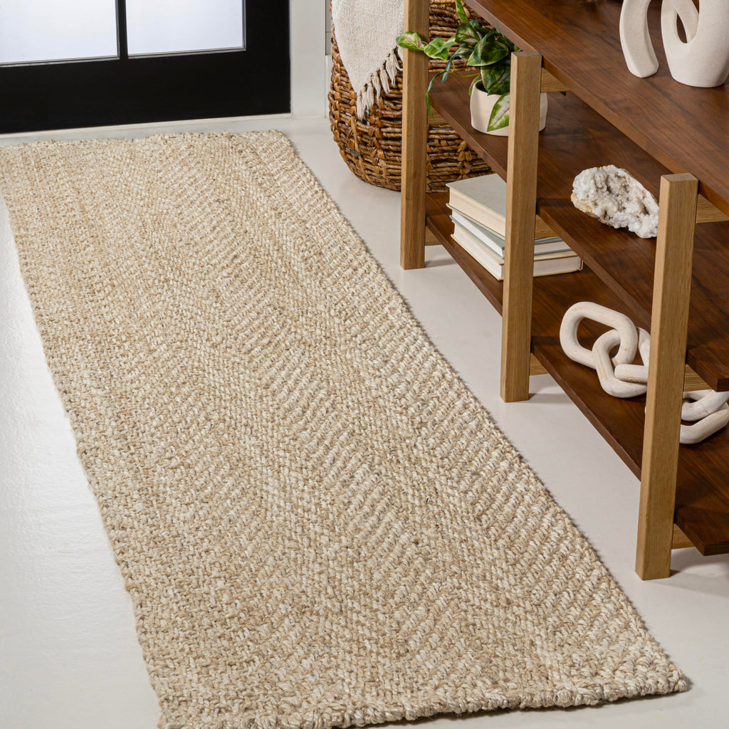 JONATHAN Y Espina Hand Woven Herringbone Chunky Jute Natural Indoor Area Rug, 8x10, Bohemian, Cottage, Easy-Cleaning for Living Room, Bedroom, Kitchen, Pet Friendly, Non-Shedding (NFR101A-8)