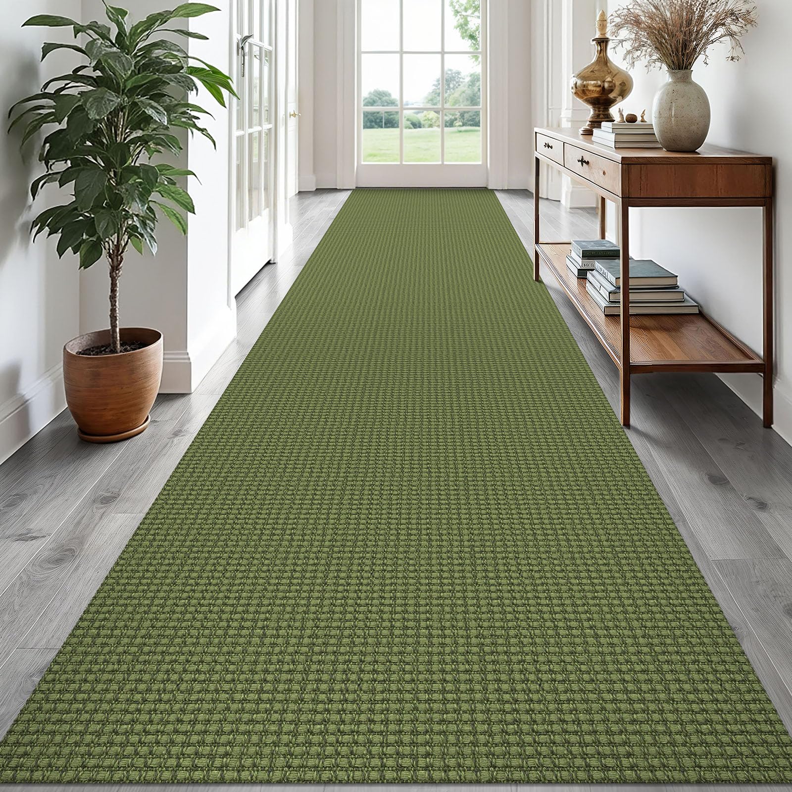 EARTHALL Woven Area Rug 4x6 Ft Washable Rugs for Entryway Non Slip Braided Throw Rugs Bedroom Carpet Cotton Entry Rug Cotton Floor Carpets for Bedroom Dining Room Living Room, Orange/Tan/Brown