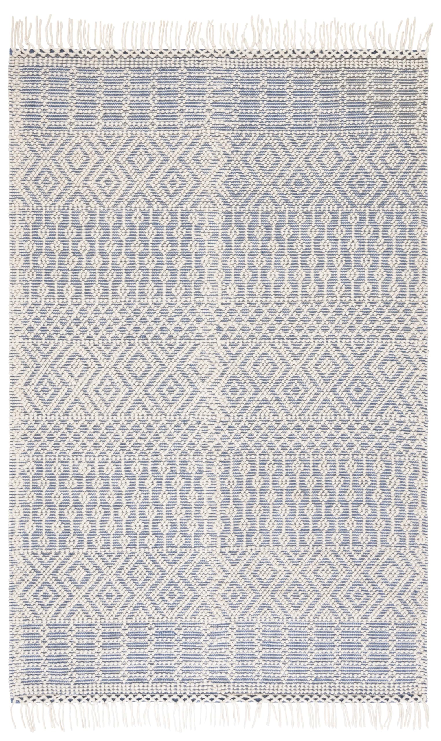 SAFAVIEH Natura Collection Area Rug - 5' x 8', Ivory, Handmade Moroccan Boho Wool Fringe, Ideal for High Traffic Areas in Living Room, Bedroom (NAT852B)