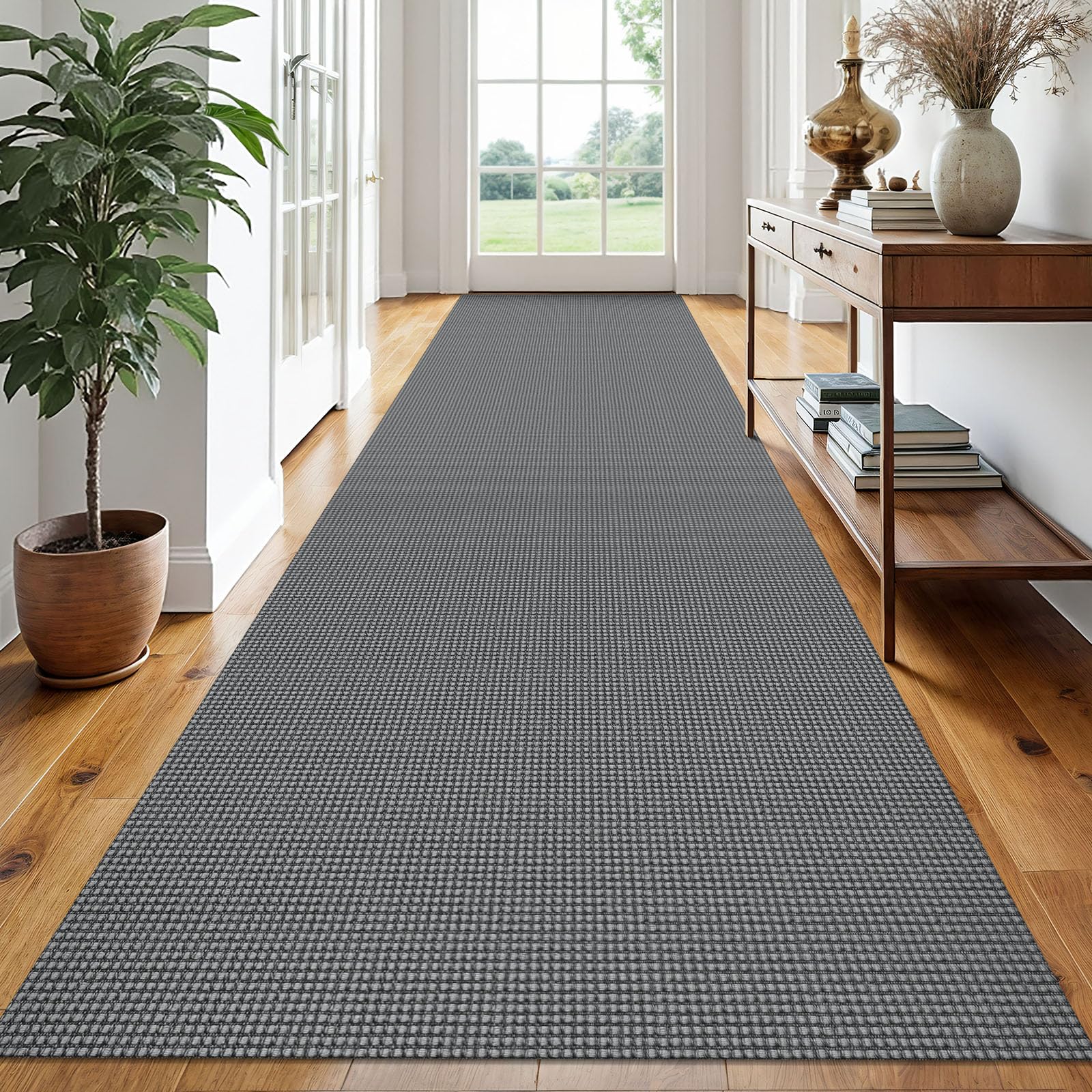 EARTHALL Woven Area Rug 4x6 Ft Washable Rugs for Entryway Non Slip Braided Throw Rugs Bedroom Carpet Cotton Entry Rug Cotton Floor Carpets for Bedroom Dining Room Living Room, Orange/Tan/Brown