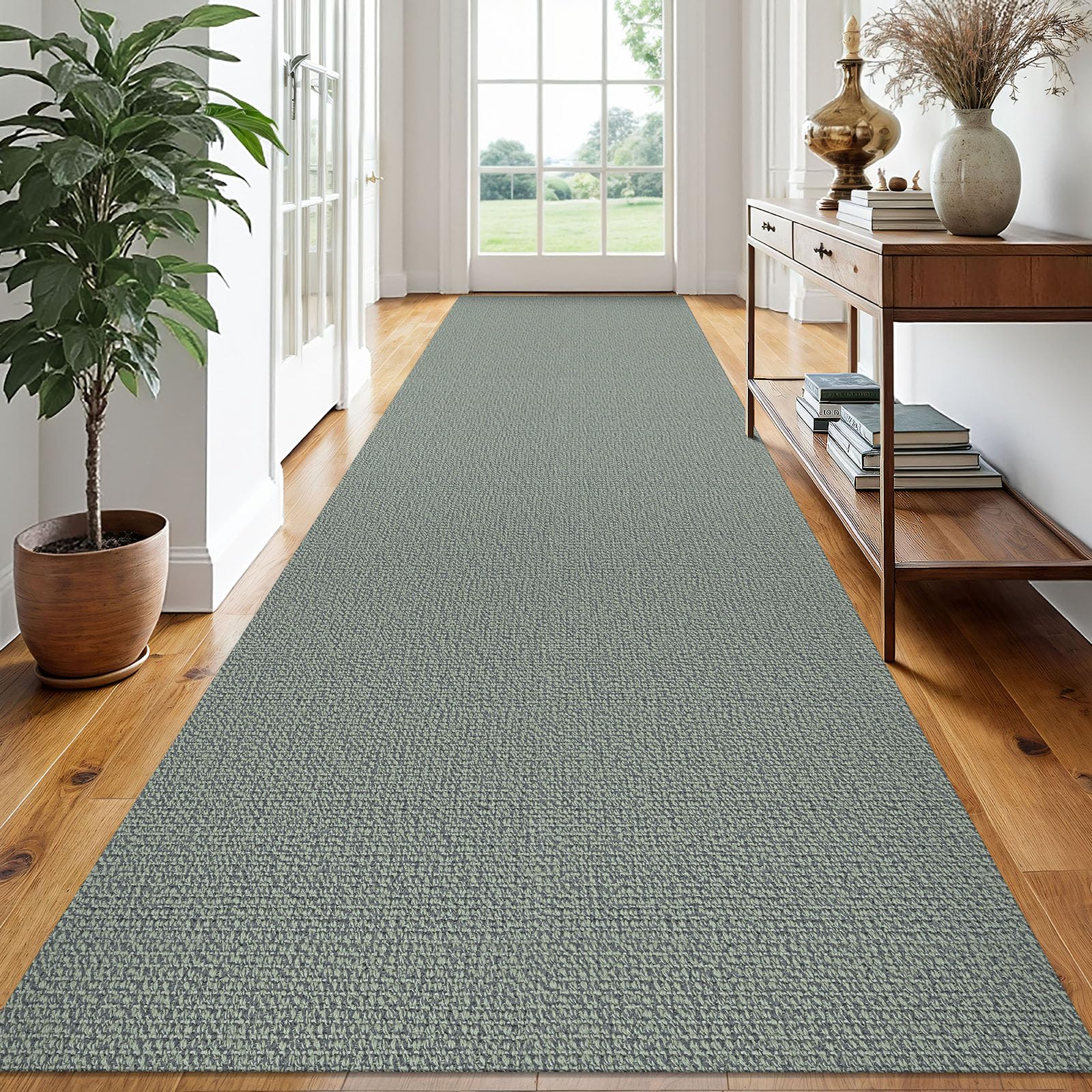 EARTHALL Washable Area Rug 4x6 Ft Non Slip Rugs for Entryway Braided Rubber Backed Bedroom Carpet Cotton Entry Rug Woven Floor Carpets for Bedroom Dining Room Living Room, Send/Beige