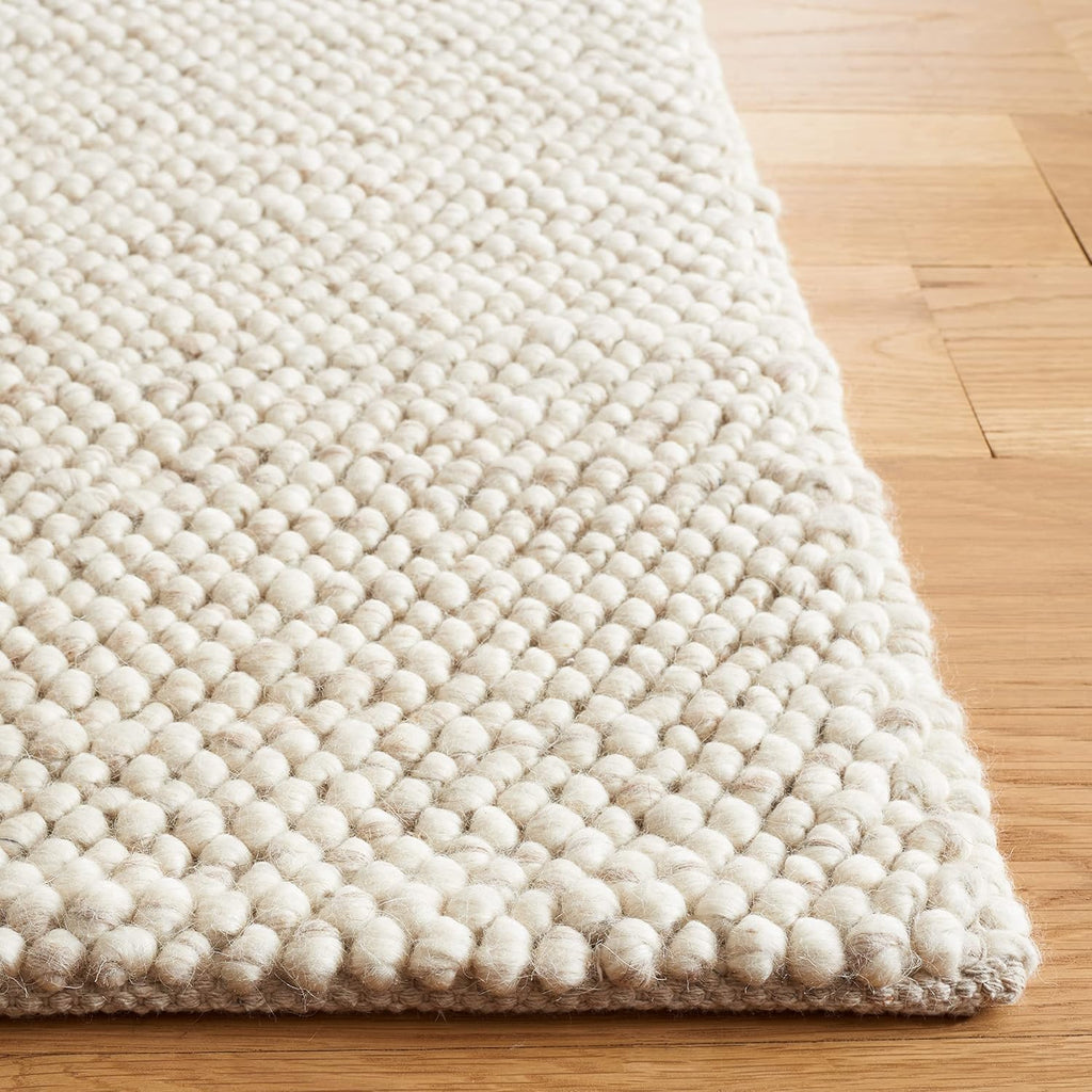 SAFAVIEH Area Rug 5x8 - Natura Collection - Beige & Ivory, Handmade Wool Blend, Textured Design, Ideal for Living Room, Bedroom, Dining Space (NAT425B)