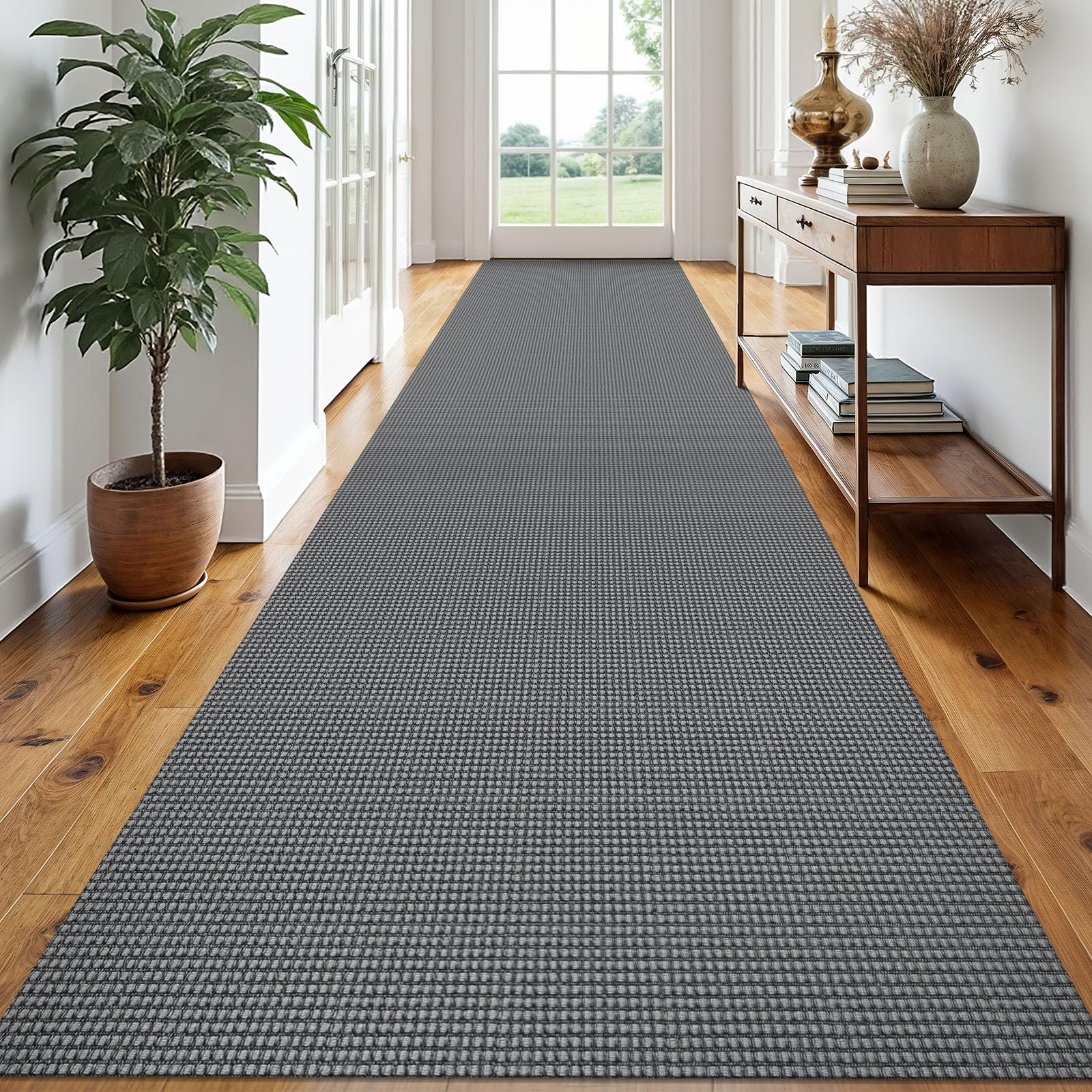 EARTHALL Woven Area Rug 4x6 Ft Washable Rugs for Entryway Non Slip Braided Throw Rugs Bedroom Carpet Cotton Entry Rug Cotton Floor Carpets for Bedroom Dining Room Living Room, Orange/Tan/Brown