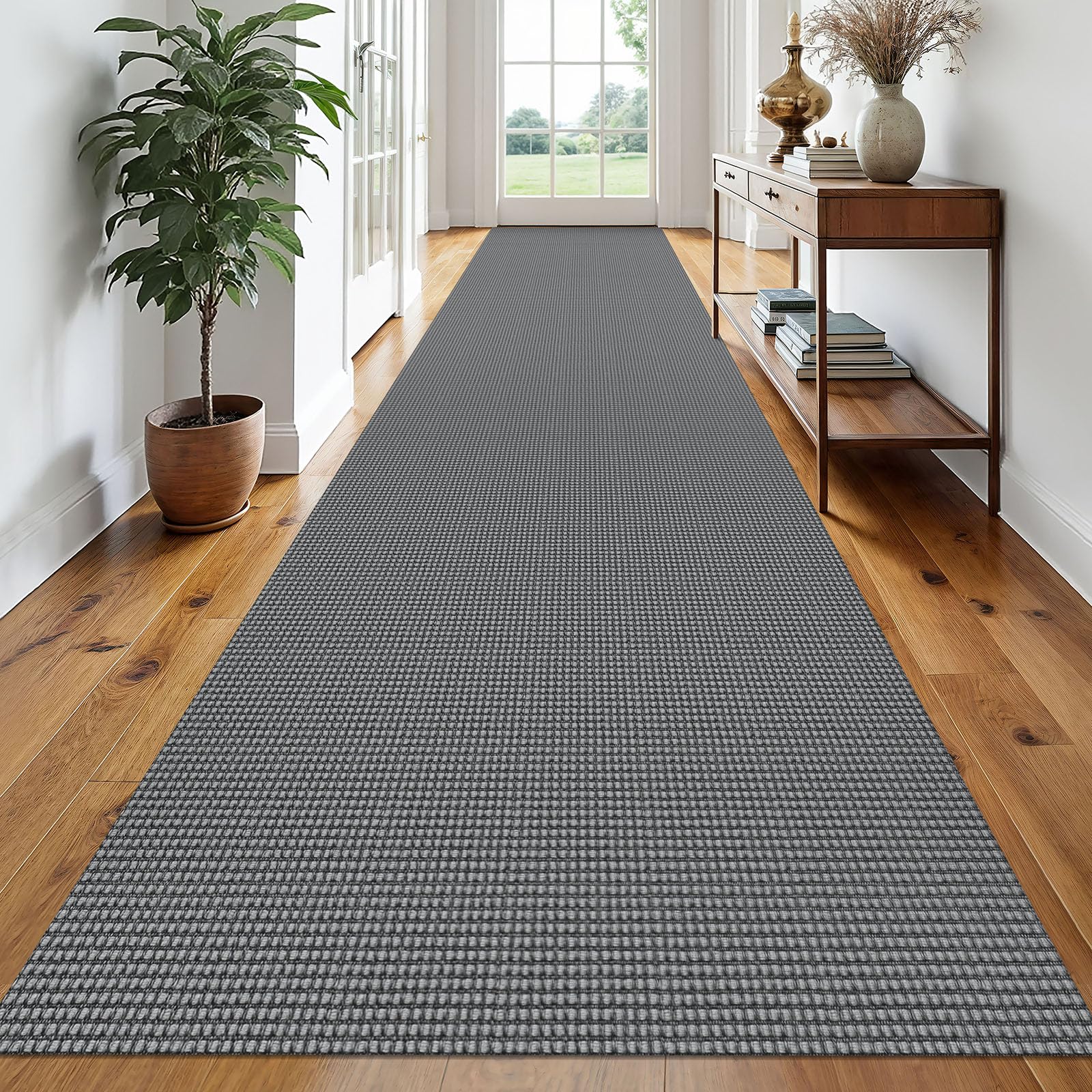 EARTHALL Woven Area Rug 4x6 Ft Washable Rugs for Entryway Non Slip Braided Throw Rugs Bedroom Carpet Cotton Entry Rug Cotton Floor Carpets for Bedroom Dining Room Living Room, Orange/Tan/Brown