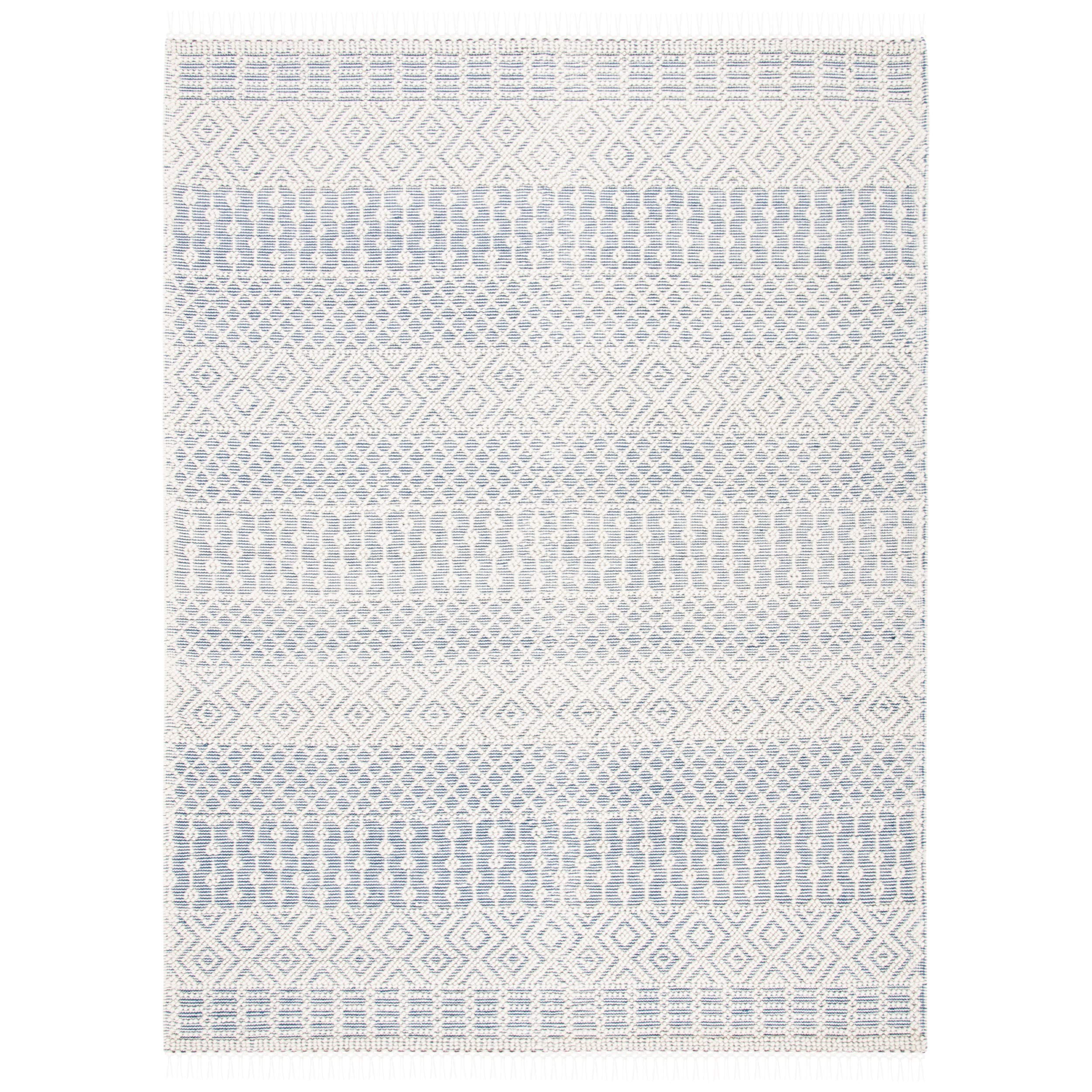SAFAVIEH Natura Collection Area Rug - 5' x 8', Ivory, Handmade Moroccan Boho Wool Fringe, Ideal for High Traffic Areas in Living Room, Bedroom (NAT852B)