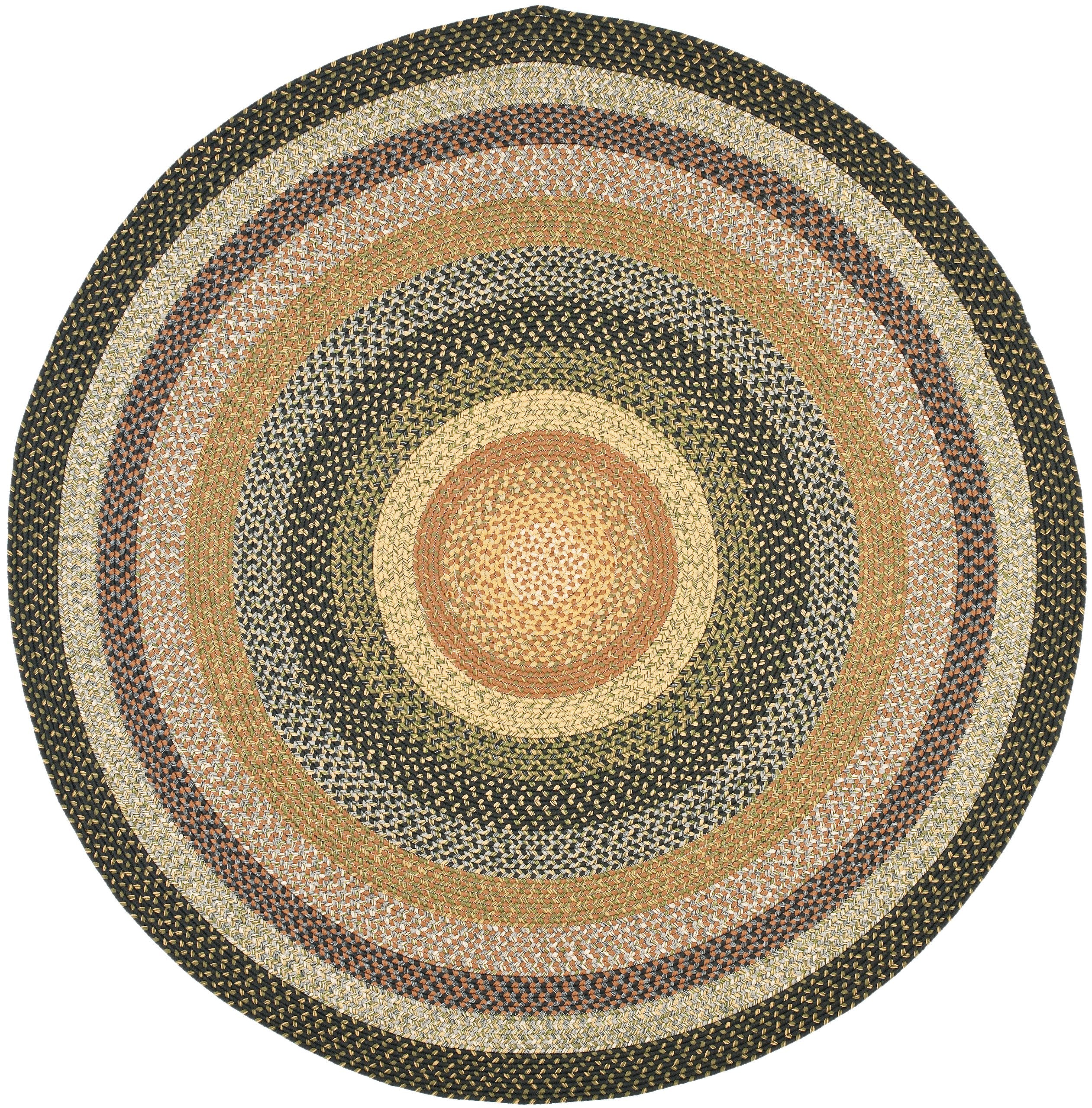 SAFAVIEH Washable Rug Outdoor Braided Collection - 5' x 8' Oval, Multi, Handmade & Reversible, Non-Shedding & Easy to Clean, Ideal for Patio, Backyard, Mudroom (BRD308A)